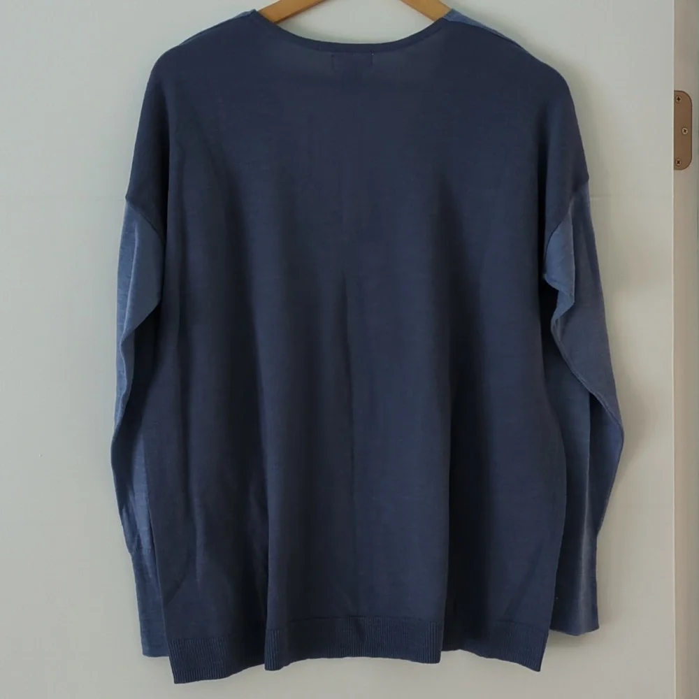 Old Navy Blue & Green Two Lightweight Sweaters Bundle Fall Casual Relaxed Fit XL - Picture 3 of 7